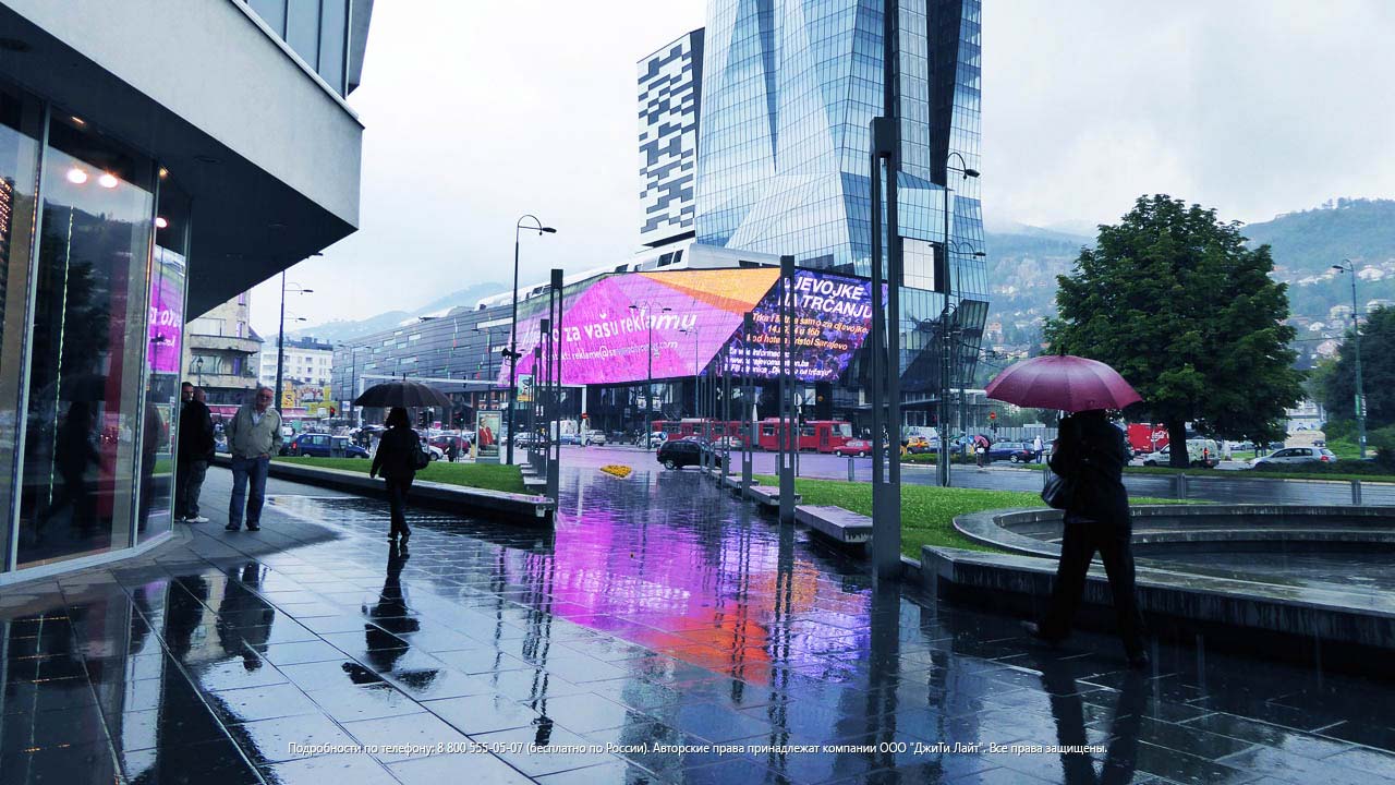 Пиксельный медиафасад, Сараево, торговый центр Sarajevo City Center — ДжиТи Лайт. Россия, фото 2