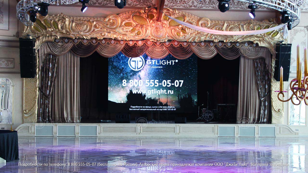 Прокатный светодиодный экран для помещения, Челябинск, Банкет-холл Grand Royal, фото 4