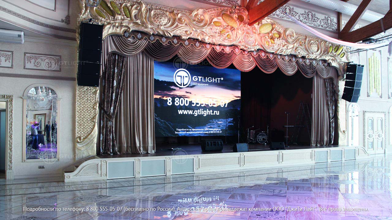 Прокатный светодиодный экран для помещения, Челябинск, Банкет-холл Grand Royal, фото 5
