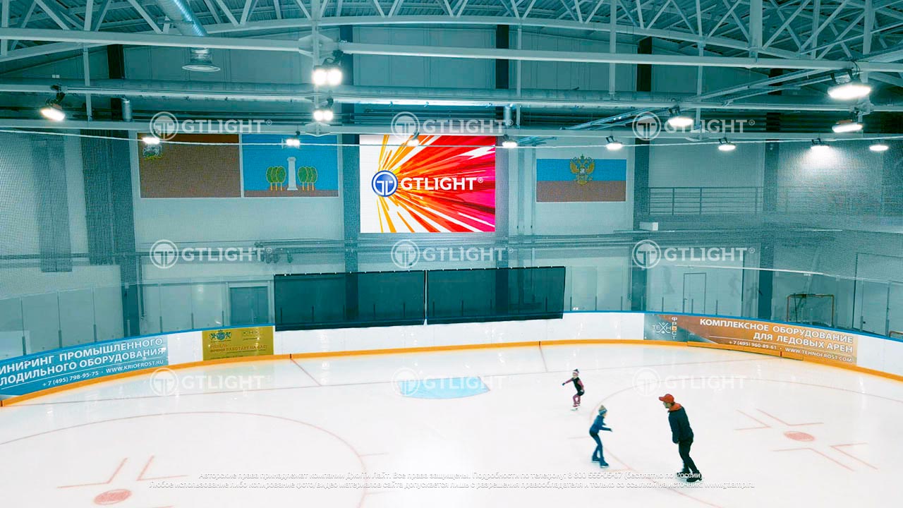 曲棍球、克拉斯诺戈尔斯克、冰宫“开始竞技场”的 LED 记分牌, 照片 5