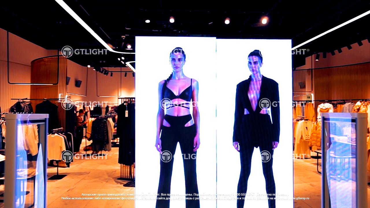 LED screens for a store, Moscow, 