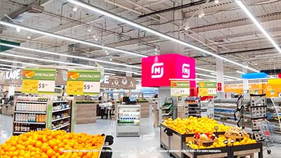 LED indoor displays, Adler, Magnet supermarket