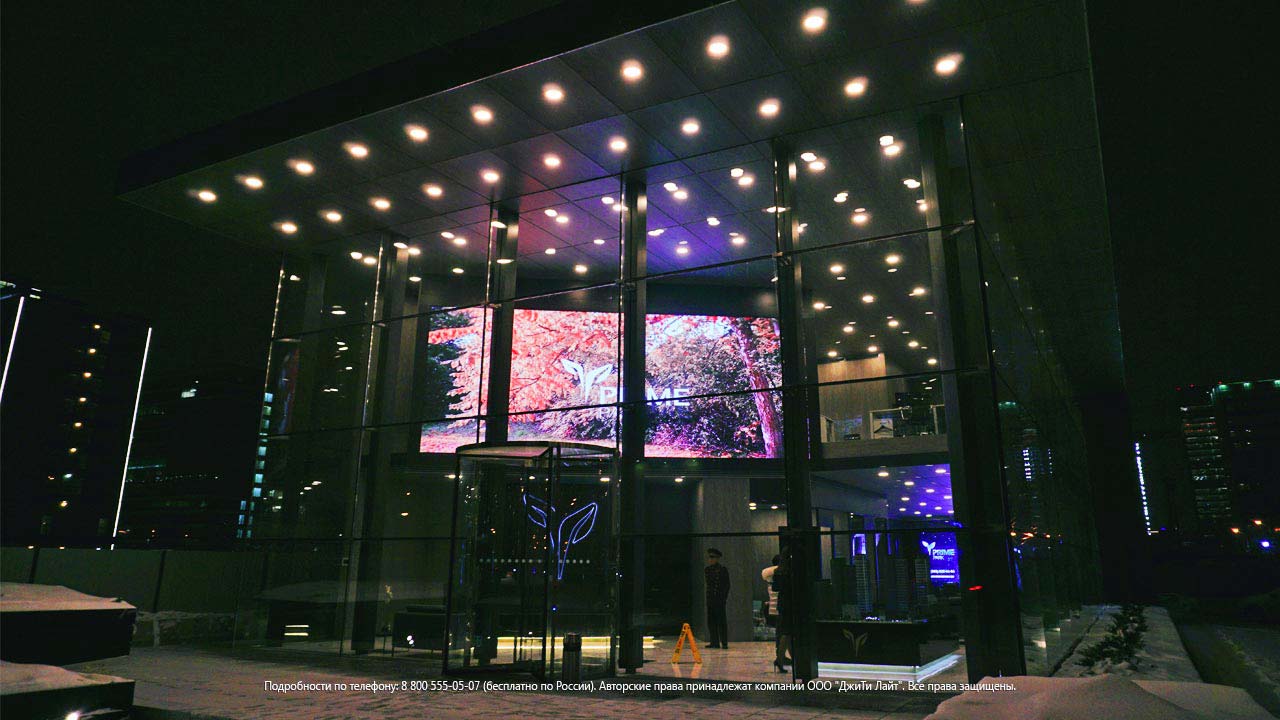 Светодиодные экраны  для помещения, Москва, «Архитектур-Хольц» — Наши проекты — ДжиТи Лайт. Россия, фото 1