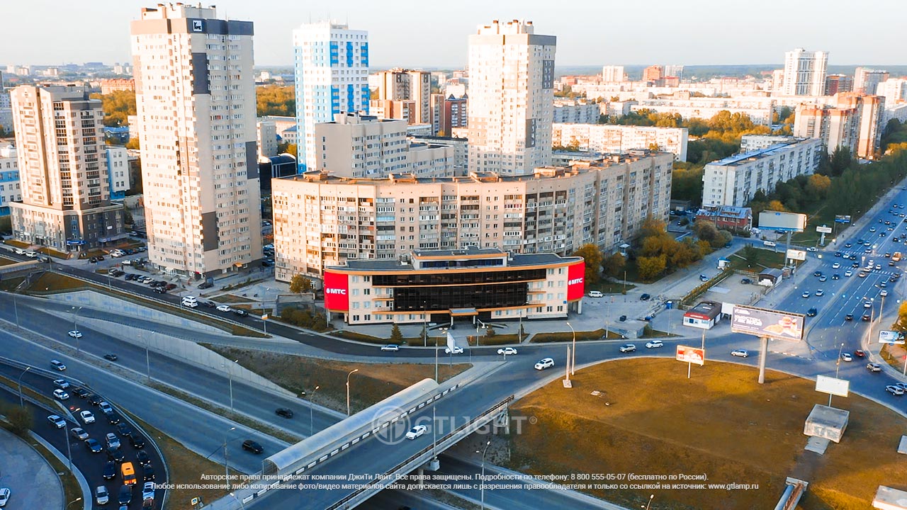 Светодиодные экраны на фасад здания, Новосибирск, «МТС», фото 4