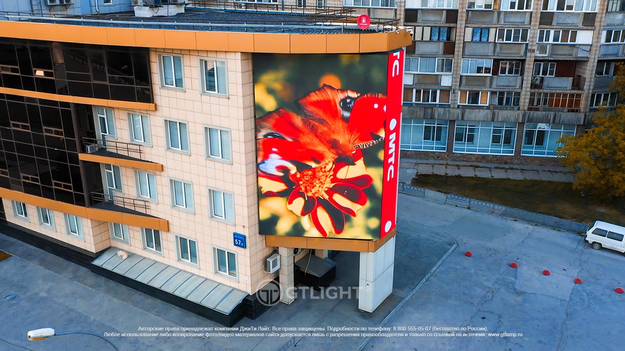 Светодиодные экраны на фасад здания, Новосибирск, «МТС», фото 5