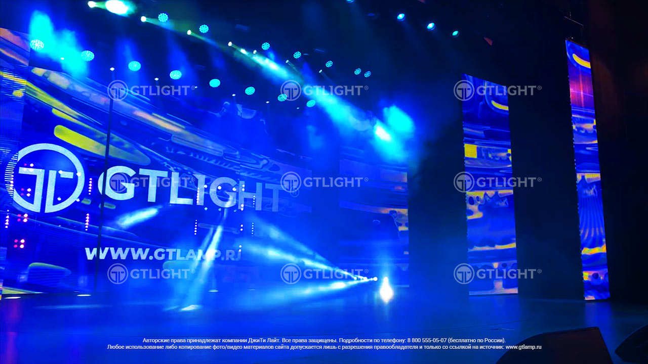 LED 透明视频后台，透光率为 55%，Gubkinsky, 文化宫 Neftyanik - GTLight。, 照片 2
