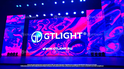 LED transparent video backstage (curtain), Gubkinsky, Palace of Culture 