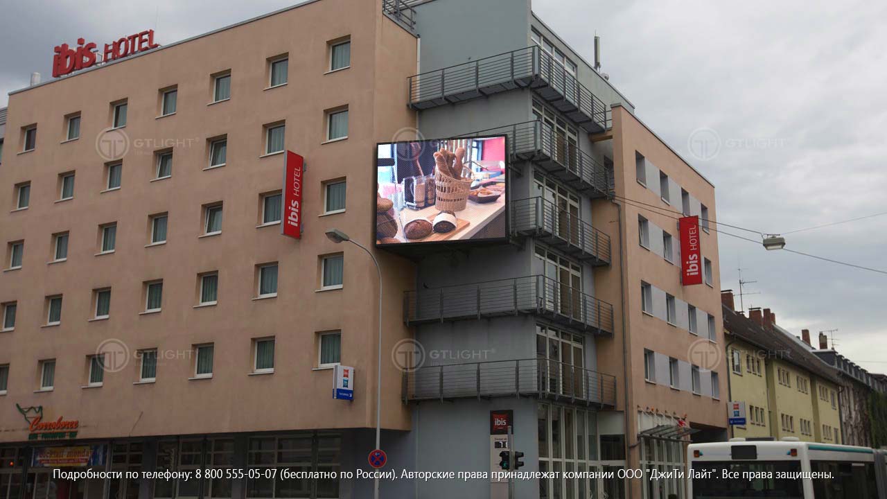 Светодиодный экран, Франкфурт-на-Майне, гостиница Ibis Hotel, фото 4