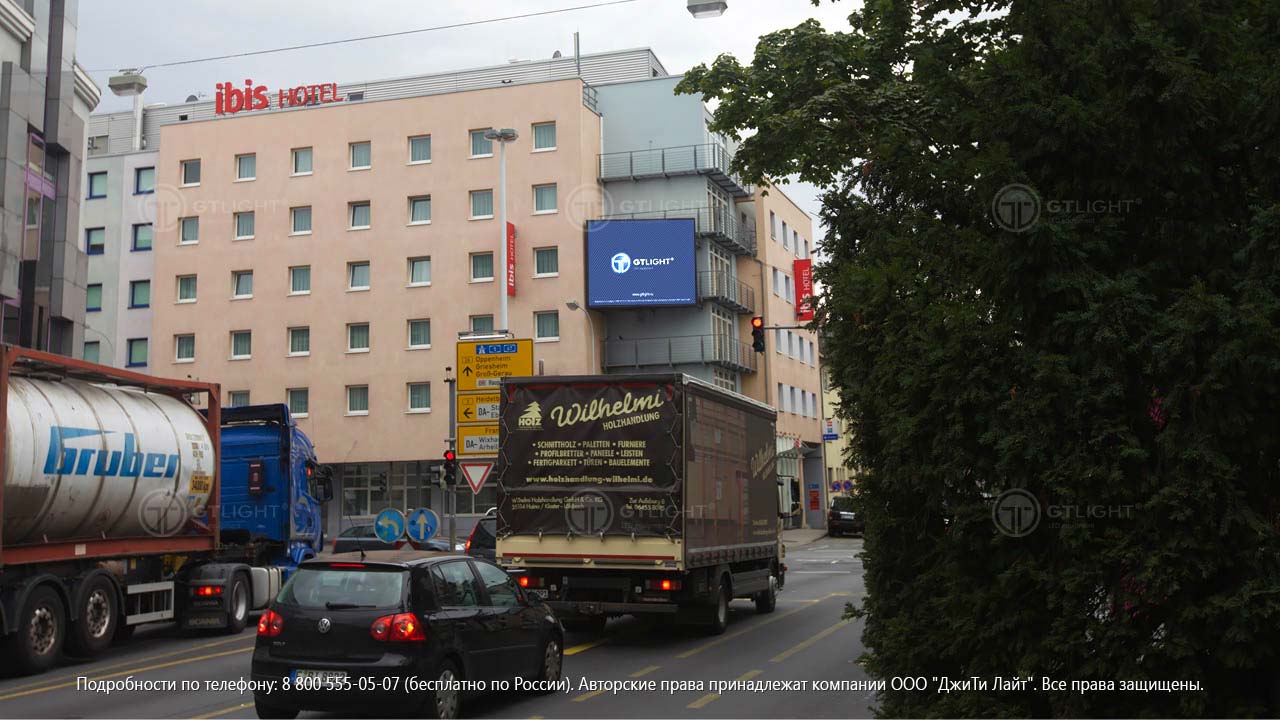 Светодиодный экран, Франкфурт-на-Майне, гостиница Ibis Hotel, фото 5