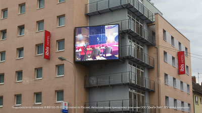 Светодиодный экран, Франкфурт-на-Майне, гостиница Ibis Hotel