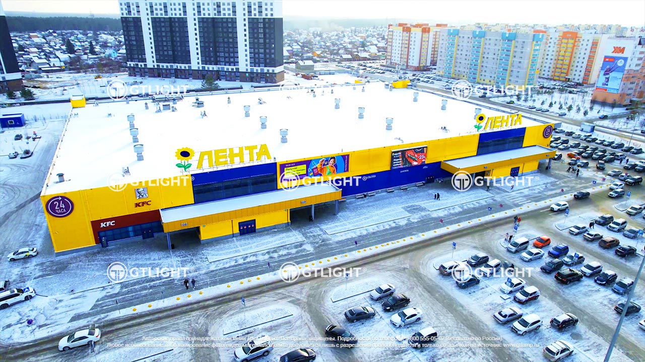 Светодиодный экран, Барнаул, гипермаркет «Лента», фото 5