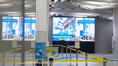 Светодиодный экран для аэропорта, Новосибирск, Толмачёво