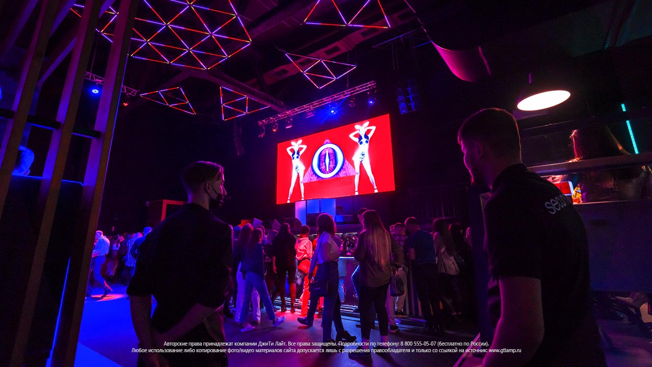 Светодиодные экраны для ночного клуба, Кемерово, «Перекресток»