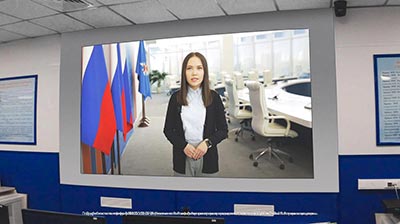 Светодиодный экран для помещения, Москва, «МЧС России»
