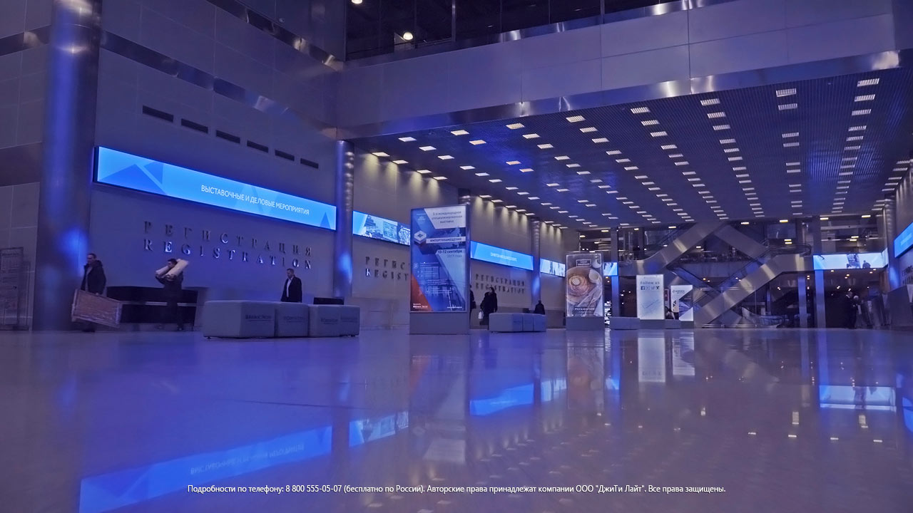 Завершено оснащение светодиодными экранами 3-го павильона «Крокус Экспо»